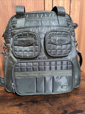 lug Olive Gren Puddle Jumper Quilted Travel Tote